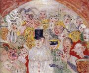 James Ensor The Puzzled Masks oil painting